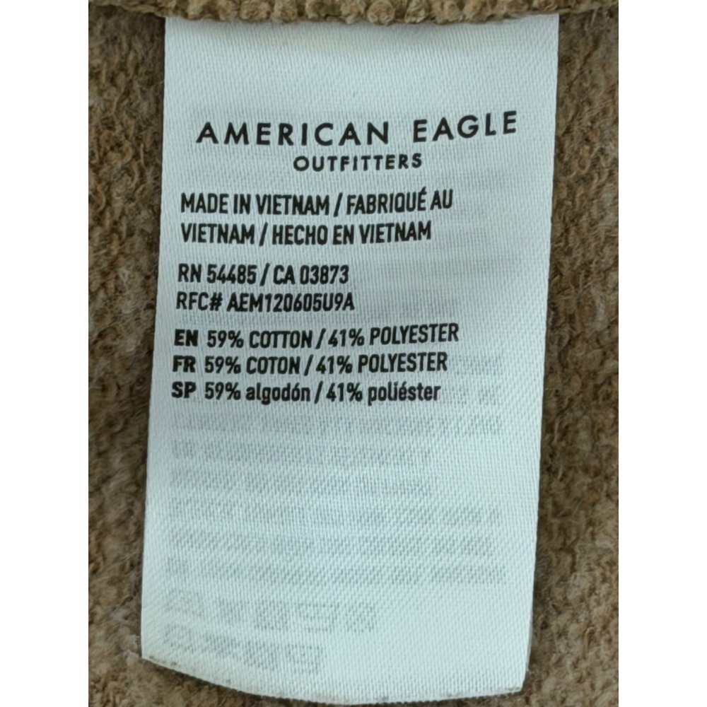 American Eagle Skeleton Mushroom Graphic Sweatshirt Tan Brown Large Relaxed Fit - Picture 4 of 5